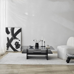 Kohvilaud, Saga Ristk&uuml;lik, 105x35x65 cm, Must