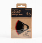Bookman rattatuli Curve Rear bicycle light must, punane