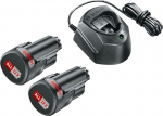 Aku Bosch StarterSet PBA 12V; 12 V; 2x1,5 Ah + laadija GAL 1210 CV