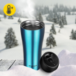 Termotass Mountain Goat TRAVEL 380 ml &ndash; sinine, kompaktne ja mugav igap&auml;evaseks kasutamiseks