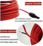 Professionaalne &uuml;henduskaabli pikendusjuhe m&otilde;lemal k&uuml;ljel p&auml;ikesepistikuga, p&auml;ikesekaabel punane/must 6 mm&sup2;, sisaldab paigaldatud p&auml;ikesepistikut (6 mm&sup2;-4 m)