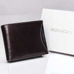 Meeste naturaalnahast rahakott Rovicky, beež