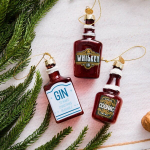 Eglutės žaisliukai, stiklas, 4x6 cm, 3 vnt.