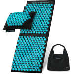 Akupressuuri massaažimatt padjaga 4FIZJO XL 110x42x2 cm sinine-must