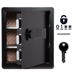 Soomustatud kodune seif elektroonilise luku ja v&otilde;tmega, 45x38x32 cm, must