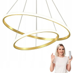 LED rippvalgusti 60cm kuldne 72W 5760lm puldiga, h&auml;mardatav, muudetav valgustemperatuur, luksuslik