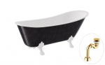 Vann Besco Olaya Glam 160, Graphite+White, sifooniga Klik-klak Gold