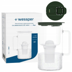 Klaasist filtrikann LED-loenduriga Wessper D4 BOROSILICATE MINI 2l