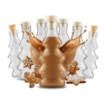 20x klaaspudelit "puu" 100ml korgiga