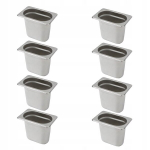Gastronomic Gn 1/9 konteiner, 150mm, roostevaba teras, 8 tk. seatud