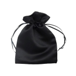 Must satiinist kinkekott, 13x18 cm, 6 tk.