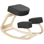P&otilde;lvetool ergonoomiliseks istumiseks, kasepuit, must, kuni 120 kg