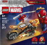 LEGO Marvel 76335 Spider-Man ja tema Mootorratas Ghost Rideri vastu - Poiss v&otilde;i T&uuml;druk 6 aastat