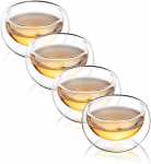 Topeltklaasist teetassid, 50ml, espresso jaoks, 4 tk