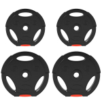 Hantliketta komplekt 4 tk, 2&times;5 kg v&otilde;i 10 kg, &Oslash;30 mm, 2,5 cm kangile, must, 1 komplekt