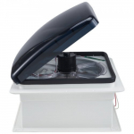 Matkaauto katuse ventilatsiooniava ventilaator, 35.6x35.6x25.2 cm, suitsuhall, 10-kiiruseline p&ouml;&ouml;ratav ventilaator