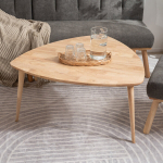Homla PURNAM Puidust K&otilde;rvalkohvilaud, Pruun, 90&times;90&times;45.5 cm