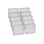 10 gabiooni komplekt 100x90x30cm, h&otilde;bedane