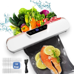 Kompaktne vaakumtoidupakkimismasin, automaatne sulgeja, valge, 1 tk