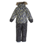 Huppa Laste talvekomplekt ENZI, lime pattern/ nine iron