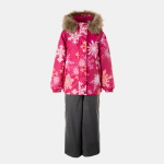 Huppa T&uuml;drukute talvekomplekt MARVEL, fuchsia pattern/ gray