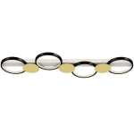 LED laevalgusti 38W, 1500 lm, 3000K&ndash;6500K, 4 valgusallikaga, must+kuldne