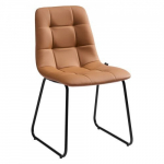 S&ouml;&ouml;gilauakomplekt, 5-osaline &uuml;mmargune laud 4 tooliga, 115x75 cm, oranž, PU nahk