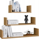 3-osaline seinariiulite komplekt TopEshop Mobi, tamme v&auml;rv, 80 cm