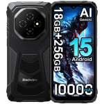 Telefon Blackview FORT 1 18GB RAM 256GB ROM 10000mAh 6.56" vastupidav nutitelefon Android 15 4G Dual SIM NFC Must