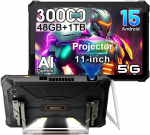 Tahvelarvuti 5G Blackview Active 12 Pro, 11" 90Hz 48 + 1 To/SD 2 To, Android 15, 30000 mAh, 108MP + 50MP Must