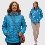 Kahepoolne naiste jope Fashion, sinine