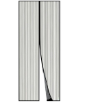 Apalus s&auml;&auml;sev&otilde;rk uksele, magnetiga 95x210 cm, must