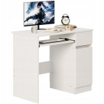 Arvutilaud, valge, noortele m&otilde;eldud, modernne, sahtliga, riiuliga