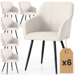 6 tooli komplekt Akord Luxano, valge