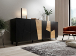 ETNA Kummut &ndash; Must matt / Craft Oak, 200&times;42&times;82 cm