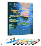 Numbrite j&auml;rgi maalimine &ndash; pilt, v&auml;rvid, pintslid, komplekt , - Water Lilly