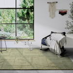 Roheline villane vaip Villeroy & Boch, 80x150cm, moodne 3d muster