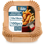Air Fryer lisa, Air Fryer, paberist ruudukujuline, 19 x 19 cm, 100 tk.