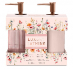 The Luxury Bathing Company Pojeng, virsik & vaarikas k&auml;tehoolduse kinkekomplekt (2 tk)