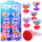 Templite komplekt Mereloomad, 6 tk, roosa