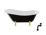 Vann Besco Otylia B&W 160, must/valge + kuldne, koos klik-klak sifooniga, must
