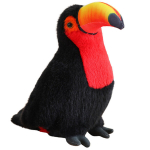Pehm m&auml;nguasi Tukaan, must/punane, 30 cm