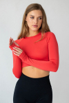 L&uuml;hike pikkade varrukatega topp FLEX ACTIVE Flexit Giulia, v&auml;rv poppy red