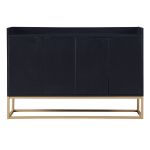 Kaasaegne kummut 120&times;30&times;80 cm, 4 ust, push-to-open, metallraam, must