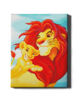 Teemanttikand, Mufasa ja Simba, 40x50, Oh-art, GJ6316