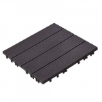 Terrassiplaadid, 36 tk, 30x30x2 cm, tumepruun, plastikust v&auml;lip&otilde;rand