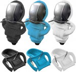 Kapuutsiga pusa kujuline k&auml;igukangi nupu kaitse&uuml;mbris Stiilne pusa, must, sinine, valge, 3 tk.