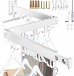 Kokkupandav seinale kinnitatav riidenagi Alumiiniumist 3-osaline 24 konksuga