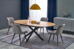 ACORD laiendatav s&ouml;&ouml;gilaud, naturaalne / must &ndash; modernne ovaalne disain