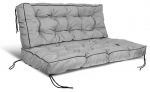 Aiapadjakomplekt k&otilde;rge k&uuml;lgseinaga 120/80 cm + 120/40 cm kaubaaluste pingile, veekindel, hall